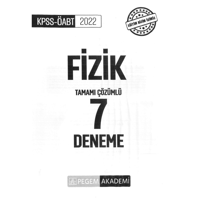 TAMAMI ÇÖZÜMLÜ 7 DENEME