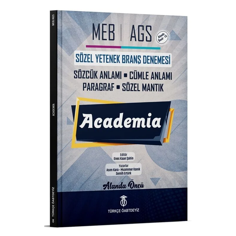 2026 MEB-AGS Sözel Yetenek Academia Branş Denemeleri Türkçe ÖABTDEYİZ