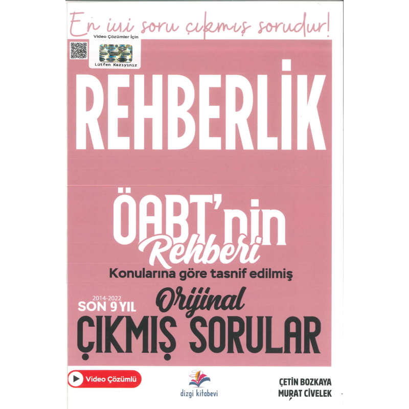REHBERLİK ÖABT'NİN REHBERİ KONULARINA GÖRE TASNİF EDİLMİŞ 2014-2022 ÇIKMIŞ SORULAR