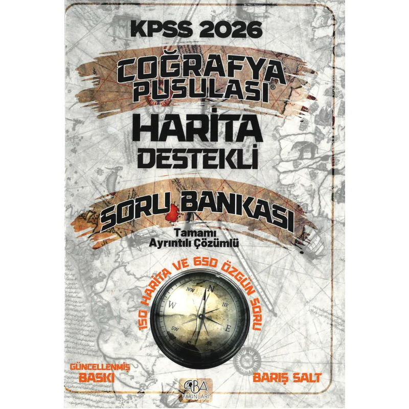 2026 KPSS Coğrafya Pusulası Harita Destekli Soru Bankası CBA Yayınları