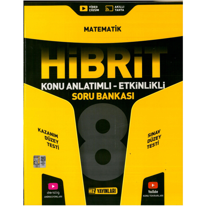 8. Sınıf Matematik HİBRİT Konu Anlatımlı Etkinlikli Soru Bankası Hız Yayınları