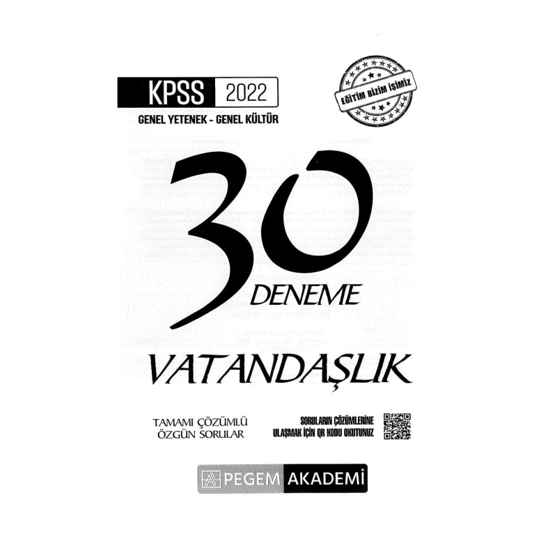 30LU VATANDAŞLIK ÇÖZÜMLÜ DENEME
