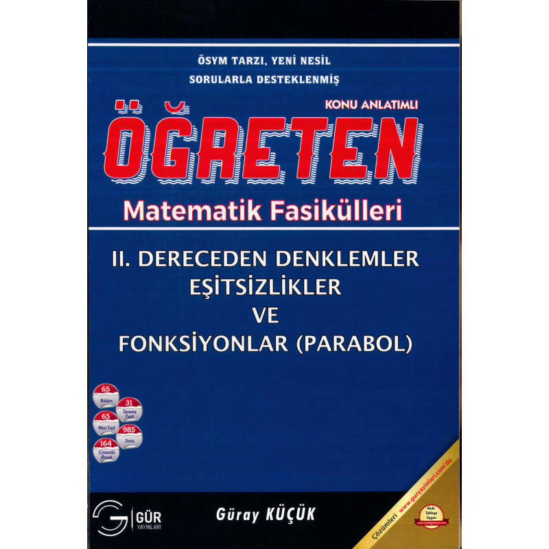 TYT-AYT ÖĞRETEN MATEMATİK 2. DERECEDEN DENKLEMLER EŞİTSİZLİKLER VE FONKSİYONLAR KONU ANLATIMLI