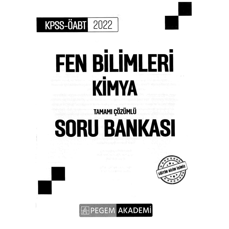 FEN BİLİMLERİ KİMYA TAMAMI ÇÖZÜMLÜ SORU BANKASI