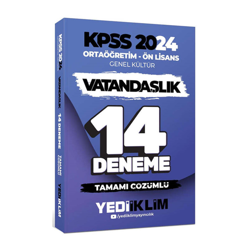 Ortaöğretim Ön Lisans Genel Kültür Vatandaşlık Tamamı Çözümlü 14 Deneme