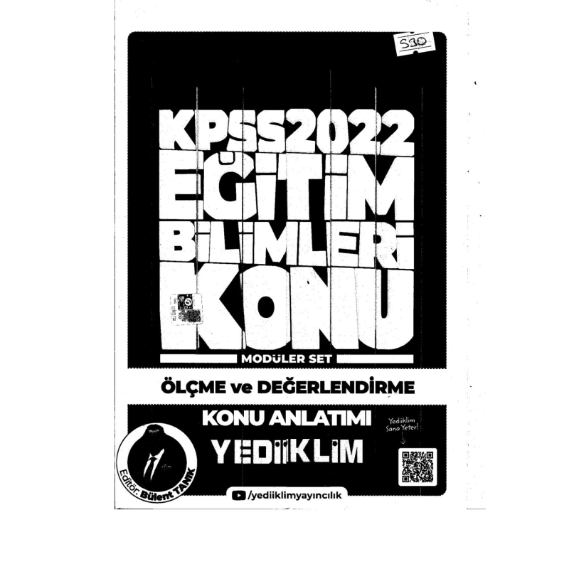 2022 KPSS Ölçme ve Değerlendirme Konu Anlatımı Modüler Set