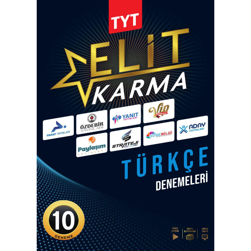 TYT Türkçe Elit Karma 10 Deneme Video Çözümlü Paraf Yayınları