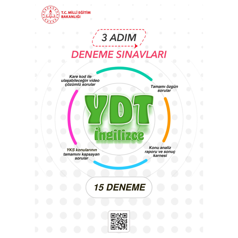 3 Adım Deneme Sınavları YDT İngilizce 15 Deneme