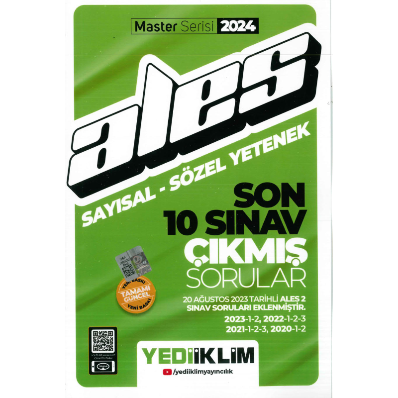 ALES SAYISAL SÖZEL YETEMEK SON 10 SINAV ÇIKMIŞ SORULAR