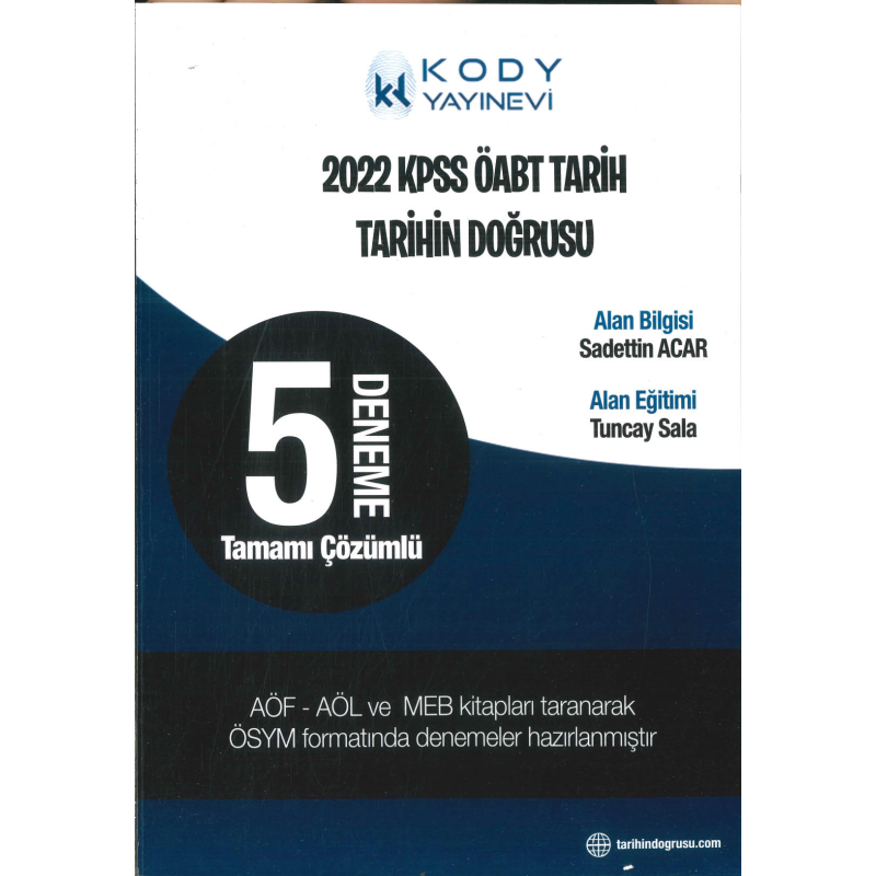 TARİHİN DOĞRUSU 5 DENEME TAMAMI ÇÖZÜMLÜ