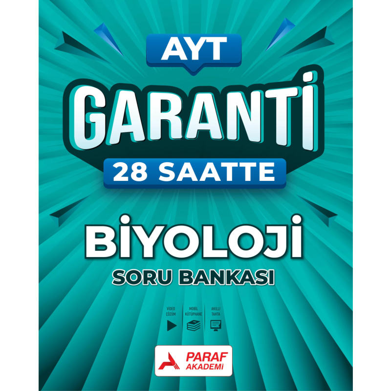 AYT Garanti 28 Saatte Biyoloji Soru Bankası Paraf Akademi