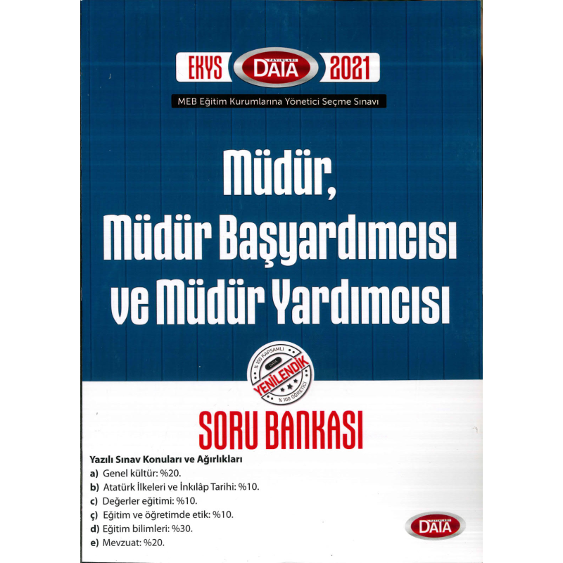 MÜDÜR, MÜDÜR BAŞYARDIMCISI VE MÜDÜR YARDIMCISI SORU BANKASI