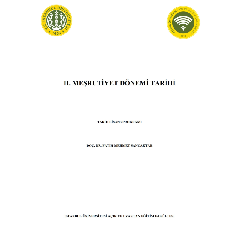 2. Meşrutiyet Dönemi Tarihi