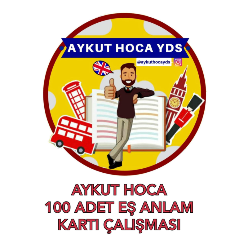 AYKUT HOCA 100 ADET EŞ ANLAM KARTI ÇALIŞMASI