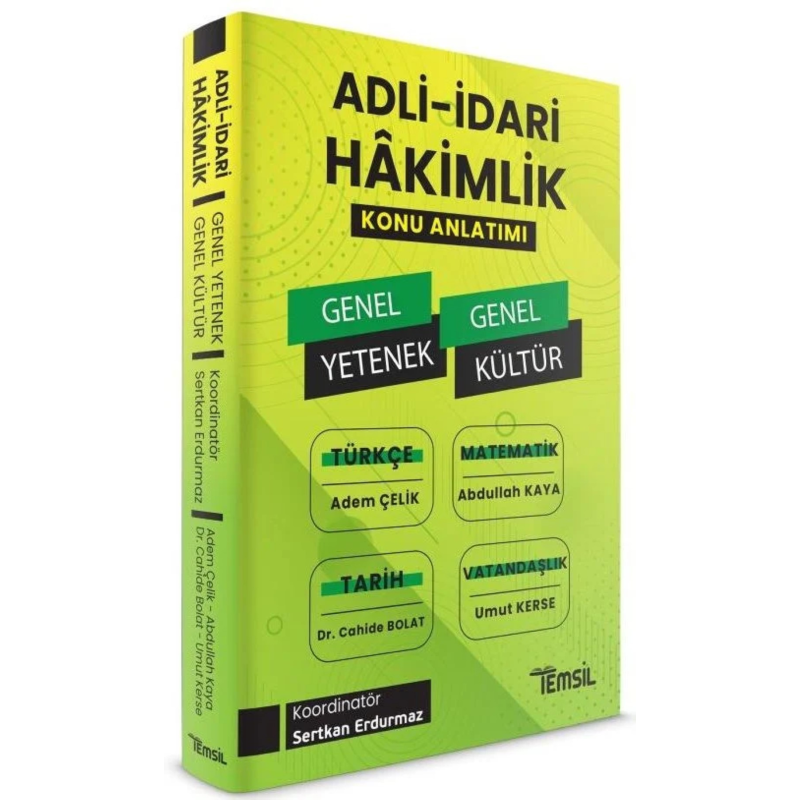Temsil Adli İdari Hakimlik Genel Yetenek Genel Kültür Konu Anlatımı Temsil Kitap Yayınları
