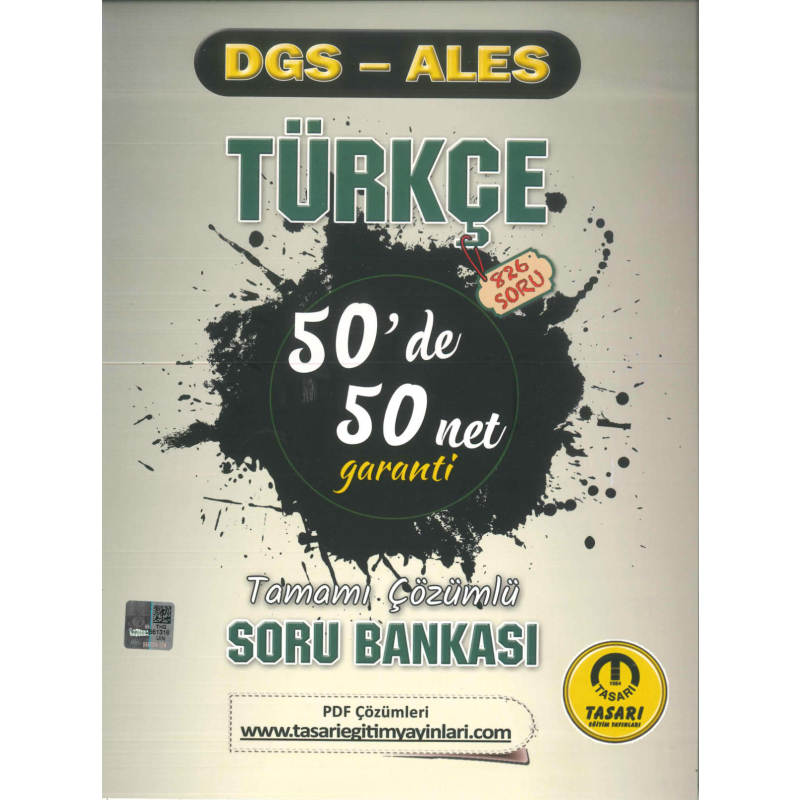 DGS-ALES TÜRKÇE 50'DE 50 NET TAMAMI ÇÖZÜMLÜ SORU BANKASI