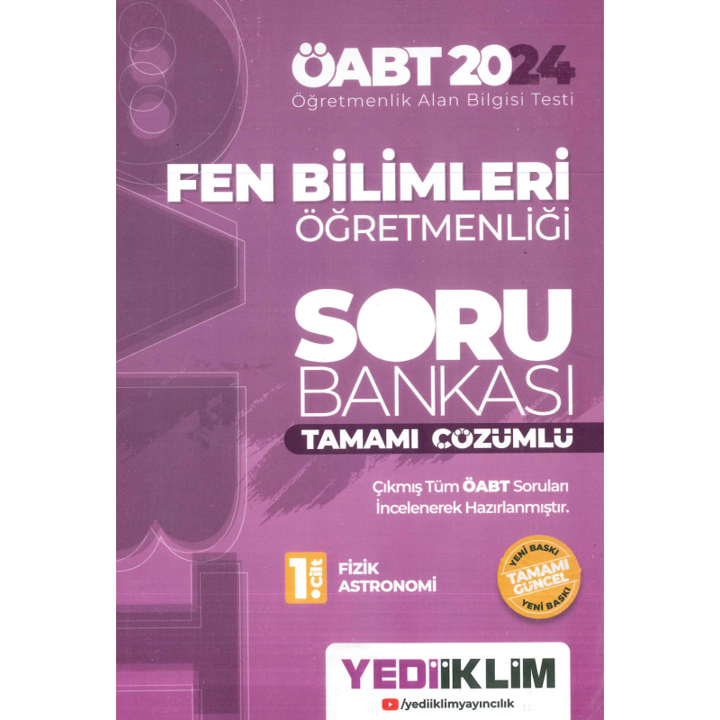 FEN BİLİMLERİ ÖĞRETMENLİĞİ SORU BANKASI TAMAMI ÇÖZÜMLÜ