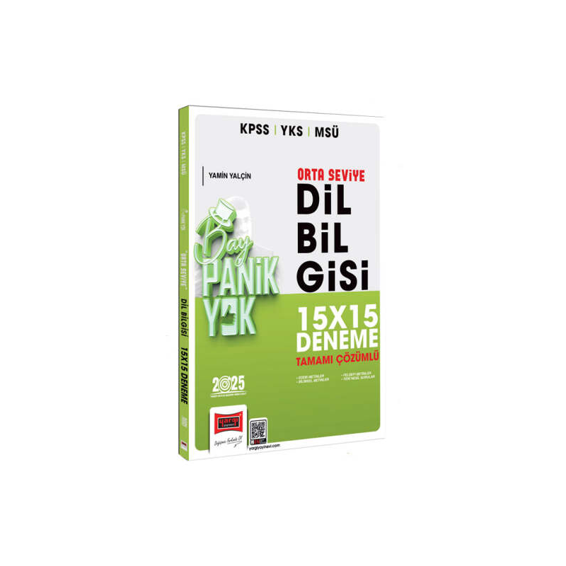 2025 KPSS YKS MSÜ Tamamı Çözümlü Panik Yok Orta Seviye Dil Bilgisi 15x15 Deneme Yargı Yayınları
