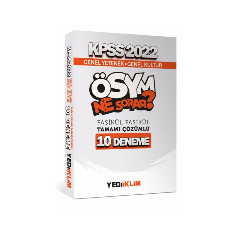 2022 KPSS GY-GK Ösym Ne Sorar Tamamı Çözümlü 10 Fasikül Deneme