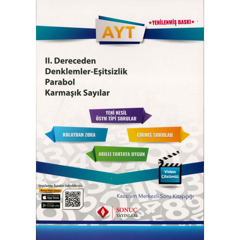 AYT 2. DERECEDEN DENKLEMLER EŞİTSİZLİK PARABOL KARMAŞIK SAYILAR SORU KİTAPÇIĞI