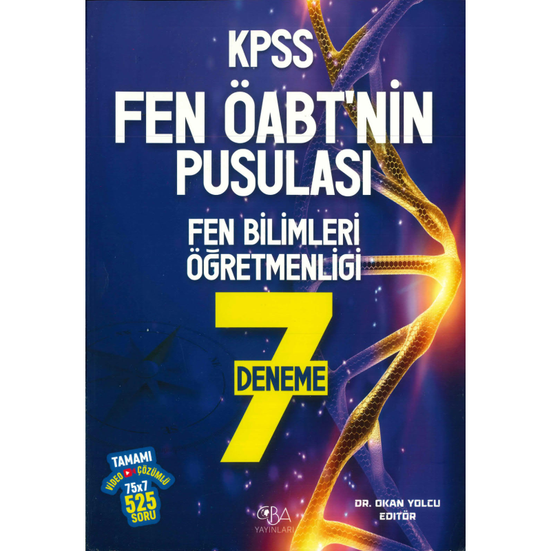 FEN ÖABT'NİN PUSULASI FEN BİLİMLERİ ÖĞRETMENLİĞİ 7 DENEME TAMAMI VİDEO ÇÖZÜMLÜ