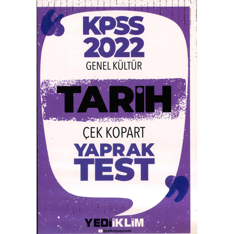 TARİH ÇEK KOPART YAPRAK TEST