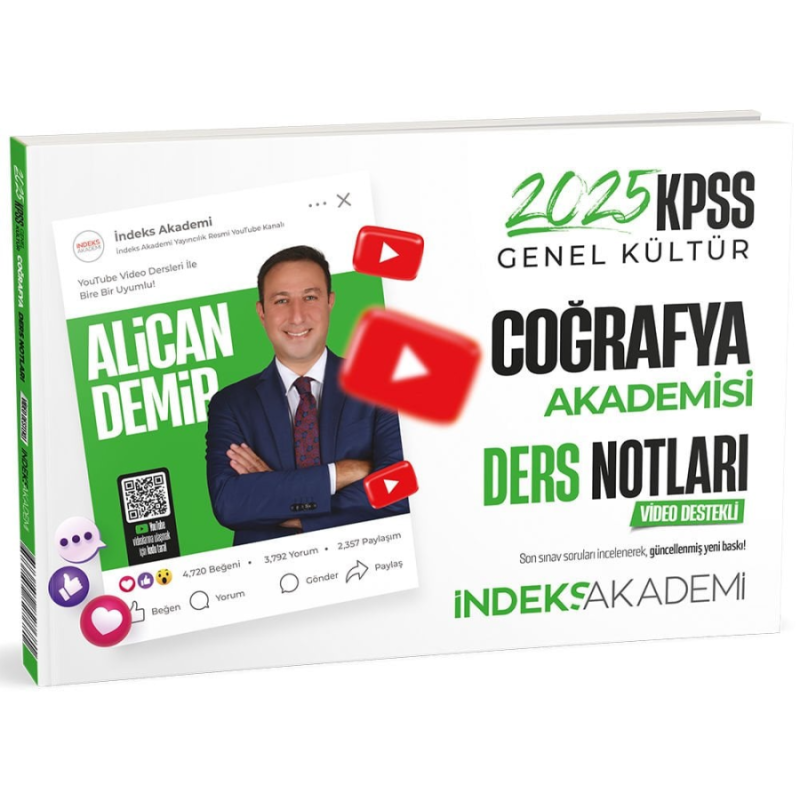 İndeks Akademi 2025 KPSS Coğrafya Akademisi Video Ders Notları