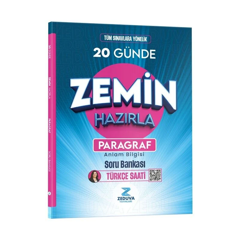 Türkçe Saati 20 Günde Zemin Hazırla Paragraf Anlam Bilgisi Soru Bankası Zeduva Yayınları
