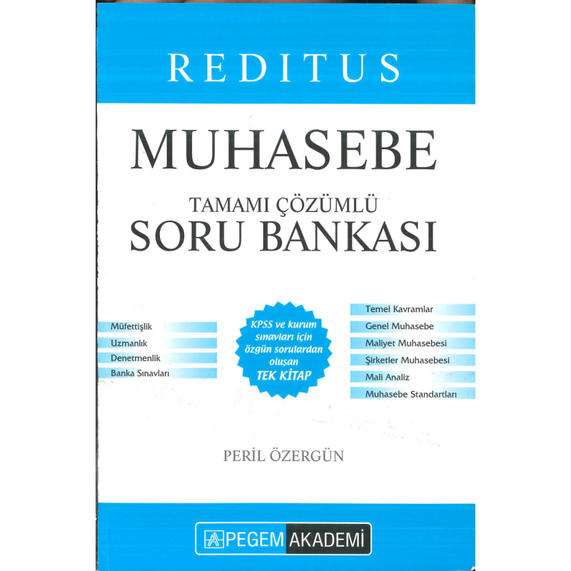 REDITUS MUHASEBE TAMAMI ÇÖZÜMLÜ SORU BANKASI