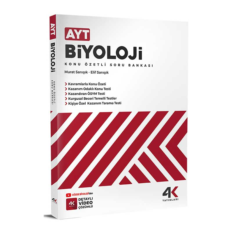 AYT Biyoloji Özetli Soru Bankası 4K Yayınları