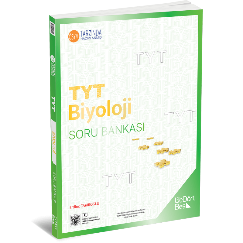2025 Model TYT Biyoloji Soru Bankası Üç Dört Beş Yayınları