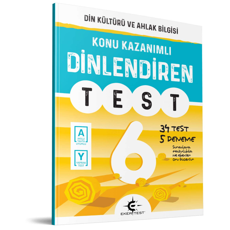 6. Sınıf Konu Kazanımlı Dinlendiren Test 34 test 5 Deneme Din Kültürü ve Ahlak Bilgisi Eker Test