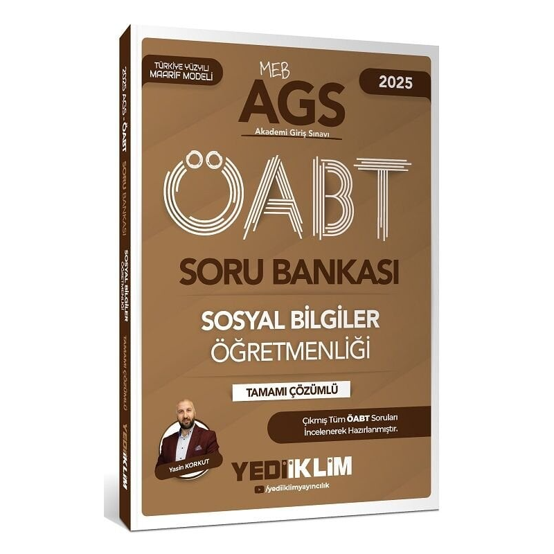 2025 ÖABT Sosyal Bilgiler Öğretmenliği Soru Bankası Çözümlü Yediiklim Yayınları