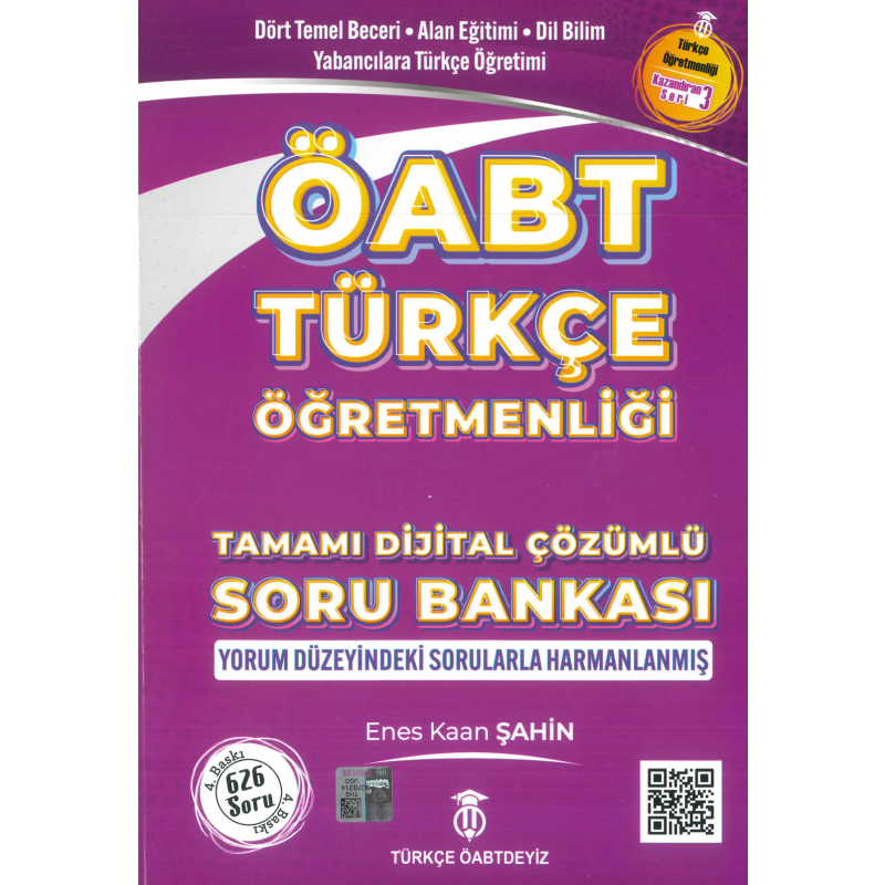 ÖABT TÜRKÇE TAMAMI DİJİTAL ÇÖZÜMLÜ SORU BANKASI ENES KAAN ŞAHİN