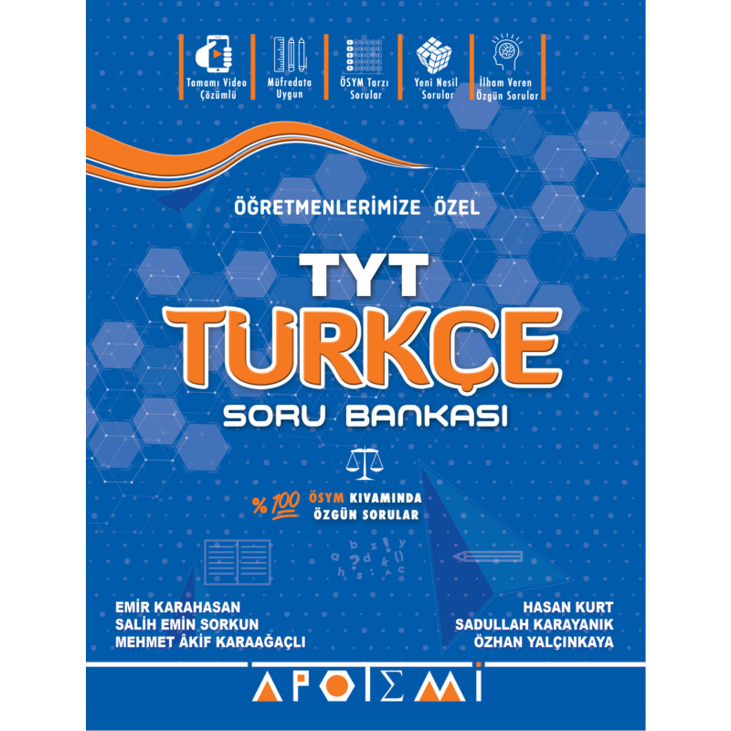 TYT Türkçe Soru Bankası Apotemi Yayınları