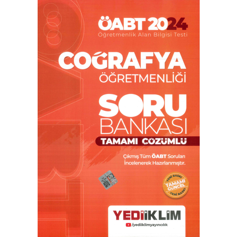 COĞRAFYA ÖĞRETMENLİĞİ SORU BANKASI TAMAMI ÇÖZÜMLÜ