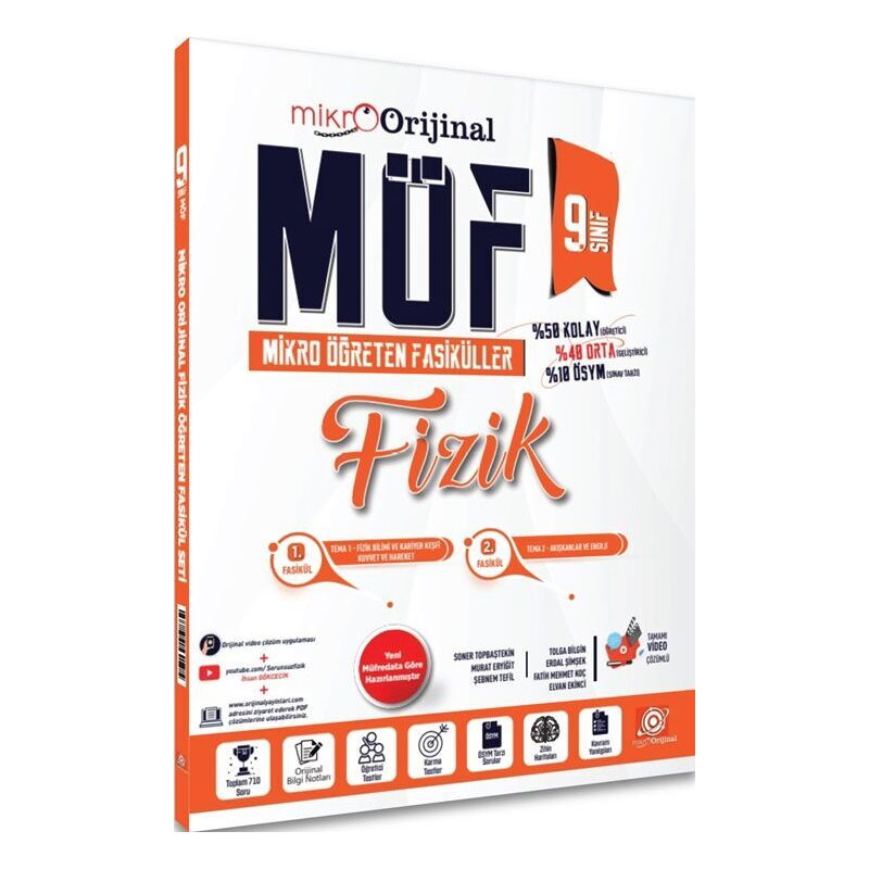 Mikro 9. Sınıf Fizik MÖF Mikro Öğreten Fasiküller Orijinal Yayınları