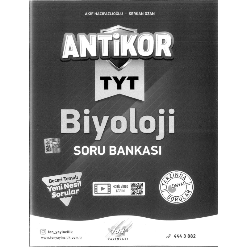 TYT BİYOLOJİ ANTİKOR SORU BANKASI