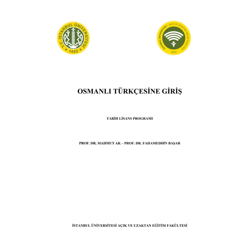 Osmanlı Türkçesine Giriş