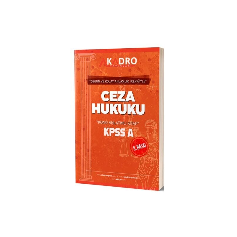 A Kadro Yayınları KPSS A Grubu Ceza Hukuku Konu Anlatımlı