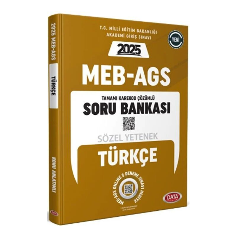2025 MEB AGS Sözel Yetenek Türkçe Soru Bankası Çözümlü Data Yayınları