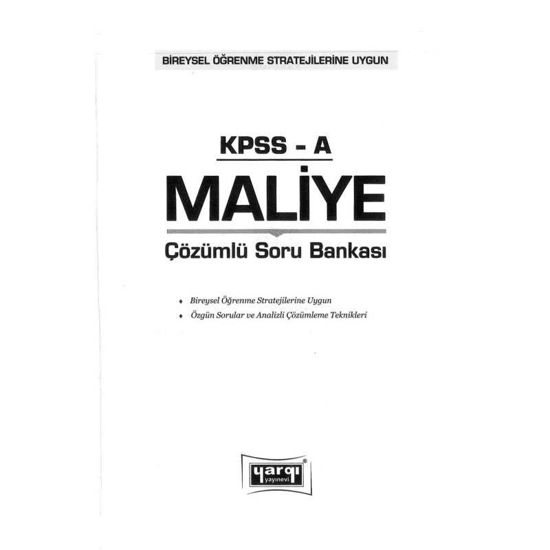 MALİYE ÇÖZÜMLÜ SORU BANKASI