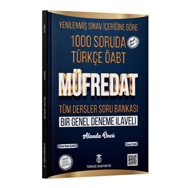 2025 ÖABT Türkçe Öğretmenliği 1000 Soruda Müfredat Soru Bankası Çözümlü Enes Kaan Şahin Türkçe ÖABTDEYİZ