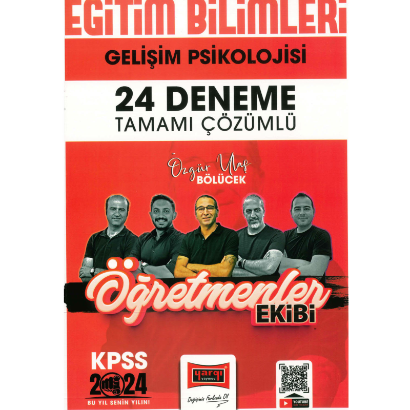 GELİŞİM PSİKOLOJİSİ 24 DENEME TAMAMI ÇÖZÜMLÜ (ÖĞRETMENLER EKİBİ)