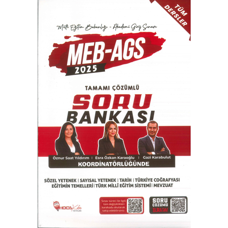 2025 MEB-AGS Tüm Dersler Soru Bankası Çözümlü Hoca Kafası Yayınları