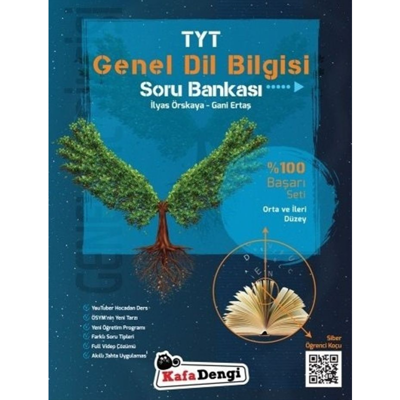 TYT Genel Dil Bilgisi Soru Bankası Orta ve İleri Düzey Siber Öğrenci Koçu Kafa Dengi Yayınları