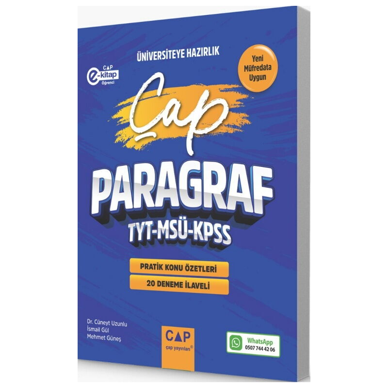 TYT MSÜ KPSS Türkçe Anlam Bilgisi Üniversiteye Hazırlık 20 Deneme İlaveli Çap Yayınları