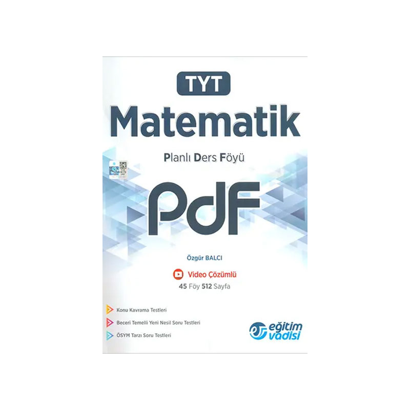 TYT Matematik PDF Planlı Ders Föyü Video Çözümlü Eğitim Vadisi Yayınları