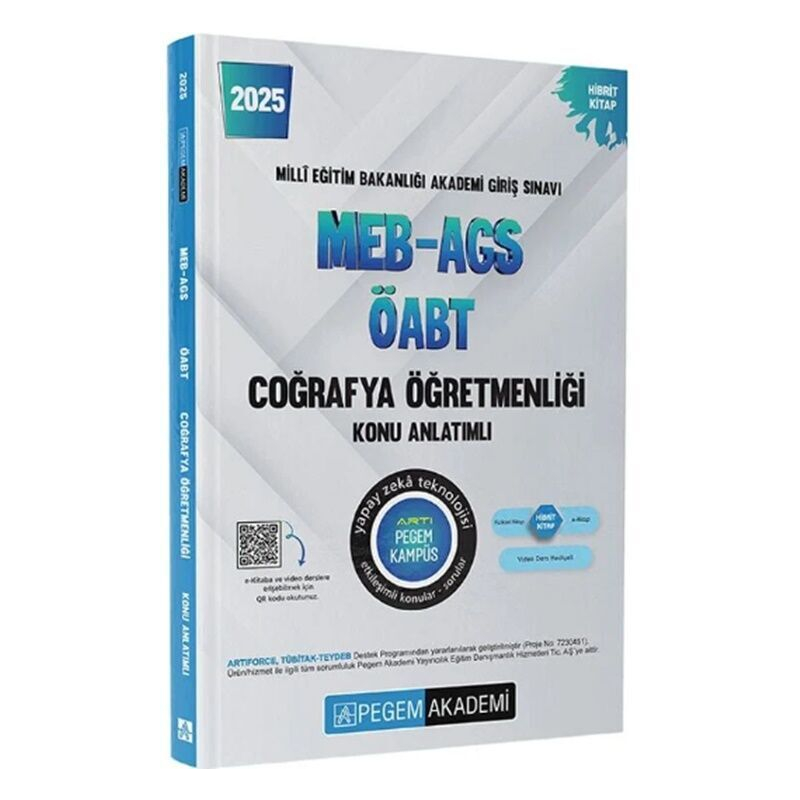 2025 MEB-AGS-ÖABT Coğrafya Öğretmenliği Konu Anlatımlı Pegem Akademi Yayıncılık