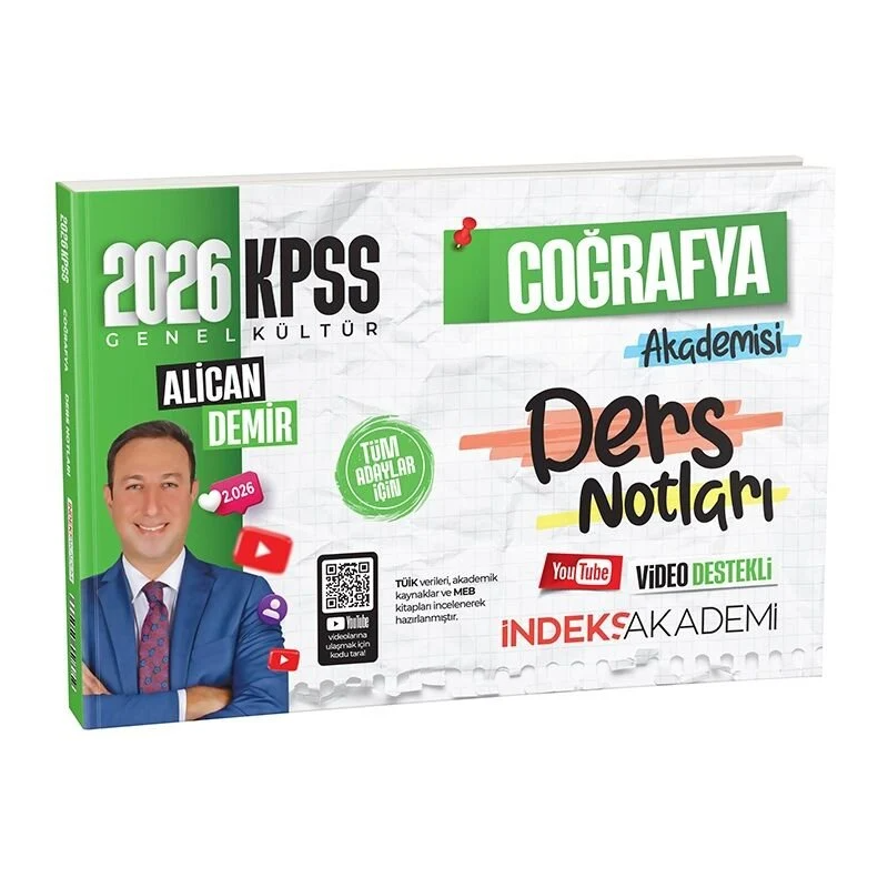 2026 KPSS Coğrafya Akademisi Video Ders Notları Alican Demir İndeks Akademi Yayıncılık